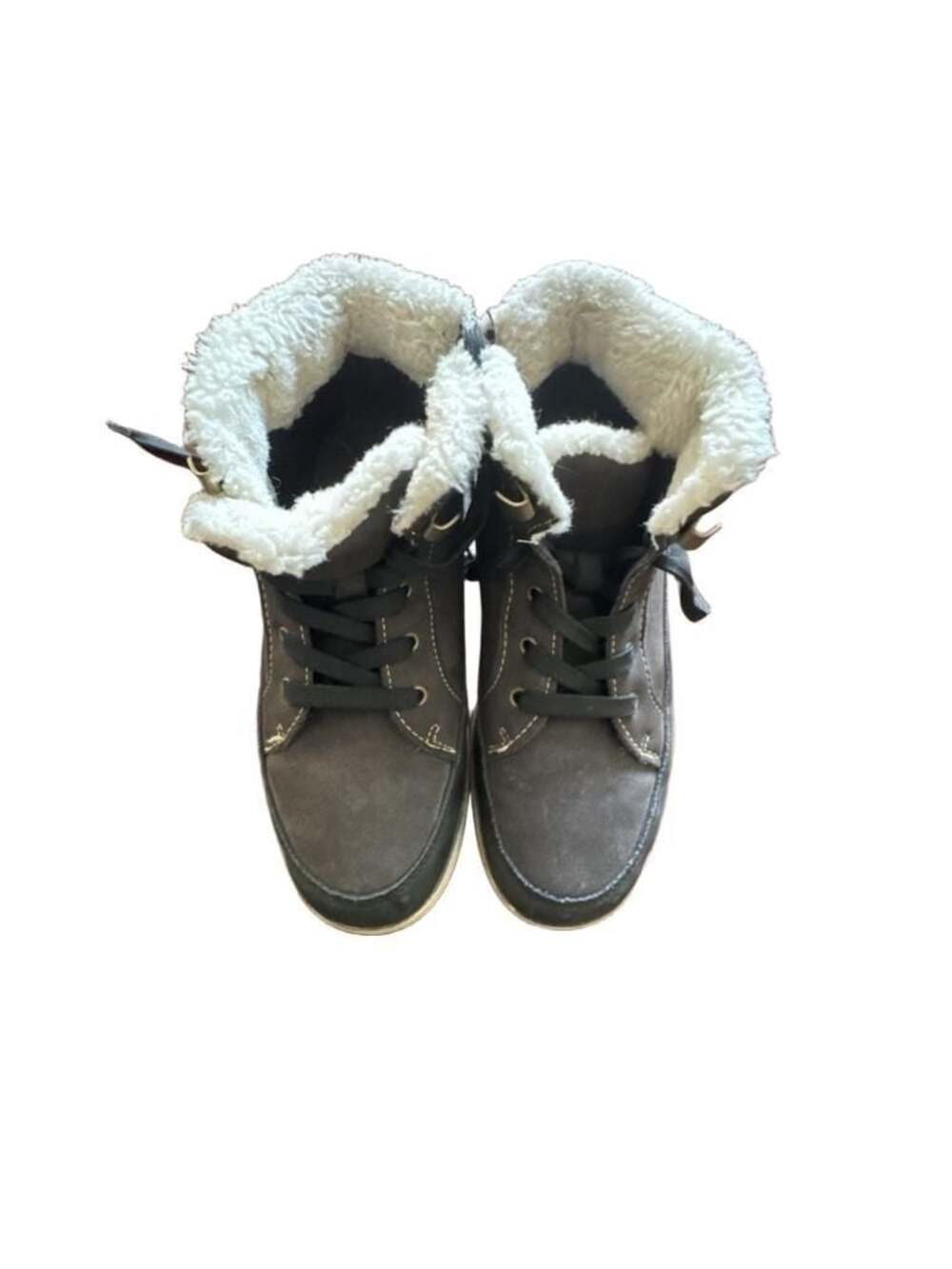 Eddie Bauer Coos Bay Faux-Shearling Lined Ankle Boots Brown Size 3M
